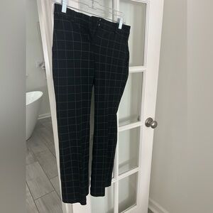 Express Black Checkered Bootcut Pants 00S